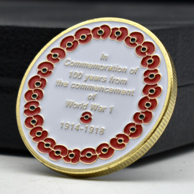 WWI We Will Remember Challenge Coin World War I 1914-1918 Memorial