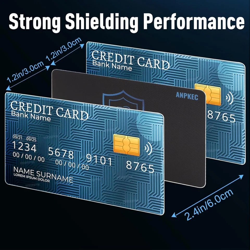 RFID Blocking Card – NFC Contactless Credit Debit Card Protector (5 ...
