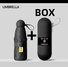 1 Black Compact Umbrella Box Manual Operation For Travel And Outdoor Adventures