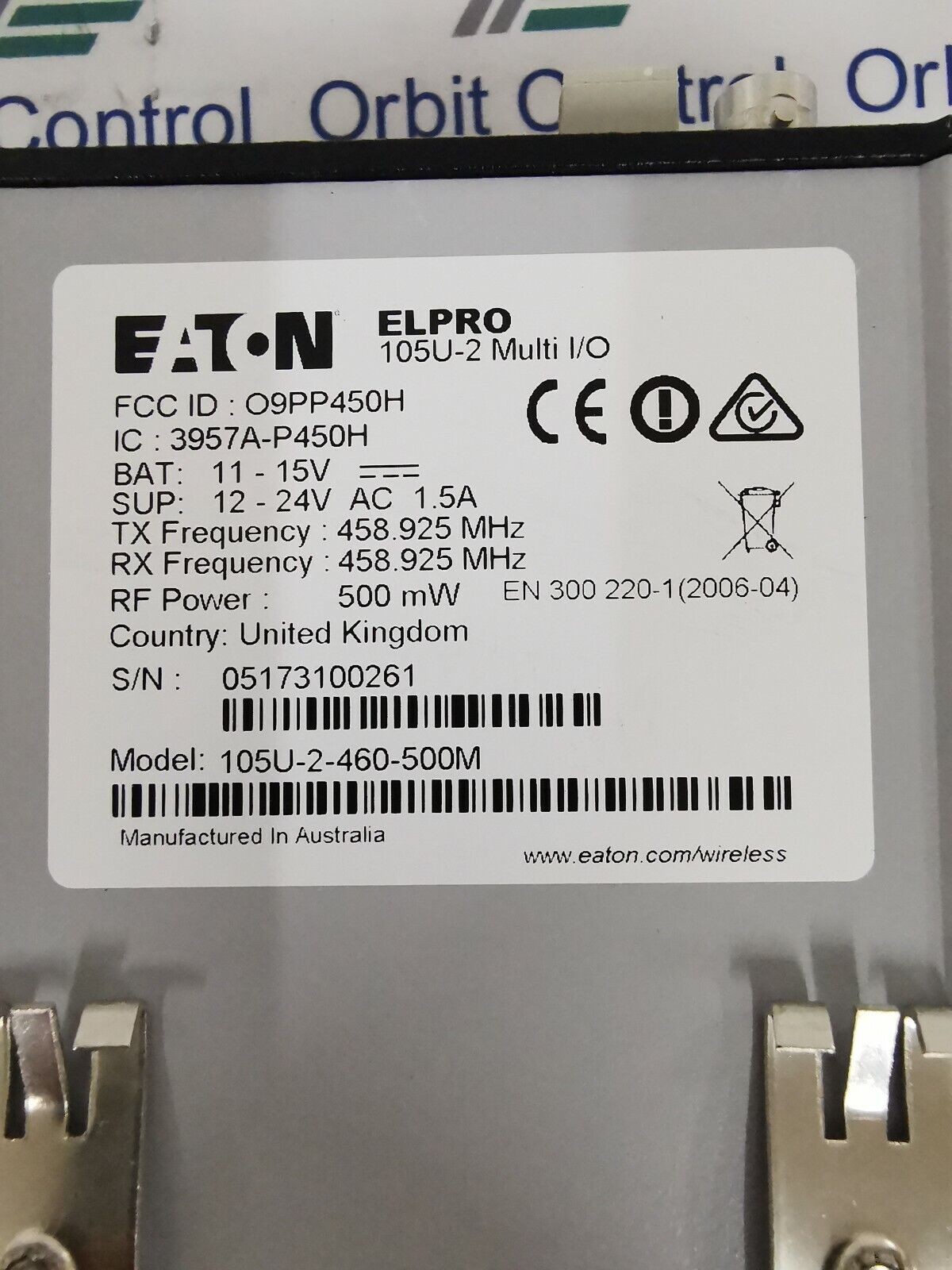 Eaton EL-105U-2-460-500M Eaton Elpro 105U-2 Multi I/O - / EL-105U-2-460-500M 6