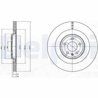 2X Delphi Bremsscheibe BG4387C FüR A8 A7 A6 Audi 4GF 4H2 4GA Sportback D4 4H8 C7