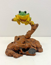 John Perry Bright  Green Tree Frog Art Resin ...