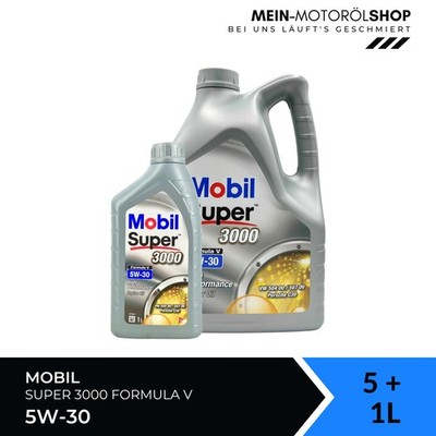 Mobil Super 3000 Formula V 5W-30 VW 504 00 MB 229.51 Motoröl 5+1 Liter = 6 Liter