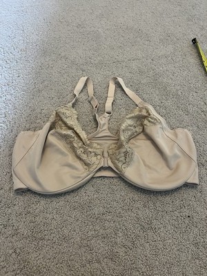 Delimira Front Close Racerback Underwire Lace Trim Bra Nude Tan W657B 44F
