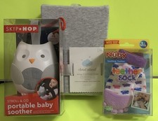 Skip*Hop Portable Baby Soother/4 Melodies* Nuby Teether Sock/Jersey Crib Sheet