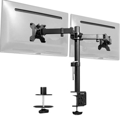 VIVO Dual Monitor Desk Mount, Holds 2 Computer Screens up to 30 inches and 22...