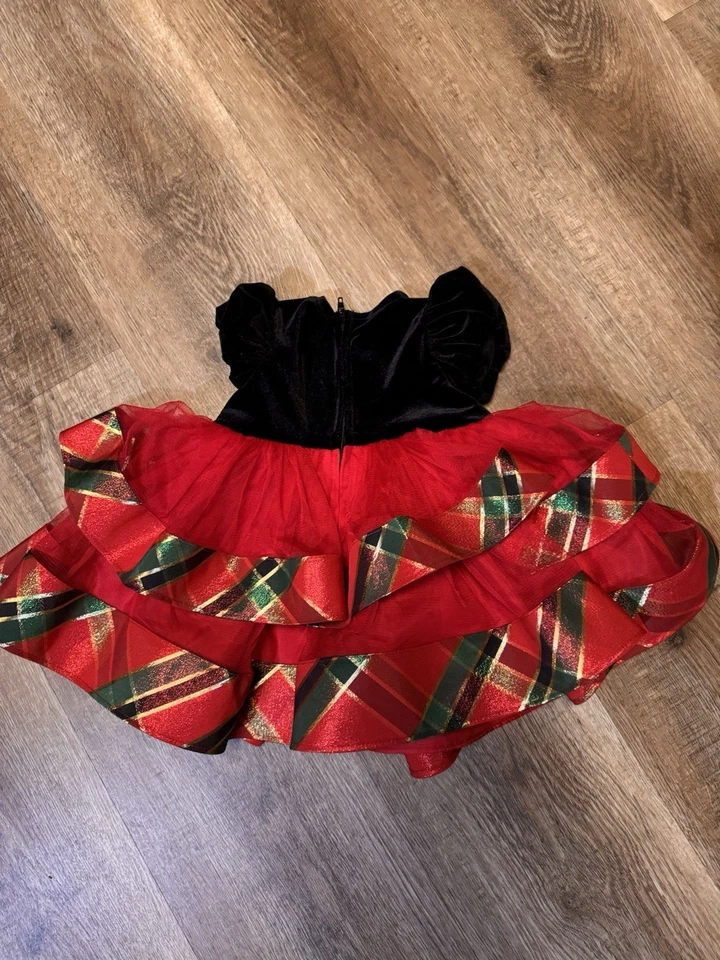 Vestido Bonnie Baby Navidad Manga Corta Talla 3-6 Meses  Foto 2 de 3