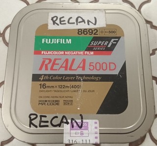 FUJIFILM F SERIES 16MM FILM REALLA D 16MM X 122M FUJICOLOR NEGATIVE FILM