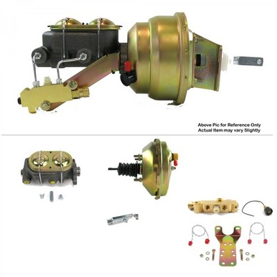 1967-1969 Chevy Camaro FW Mount Pwr 9'' Single Brake Booster Kit BM Disc / Drum 
