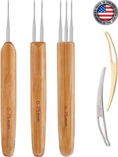 5PCS Dreadlock Crochet Hook Tool 0.75mm Hair Dreadlocks Needle Weave for Braid