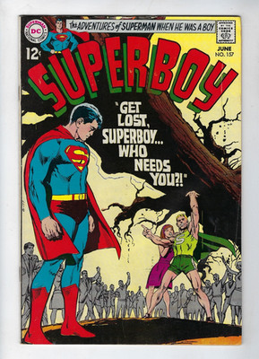 Superboy # 157 DC Comics Silver-Age Issue Neal Adams Cover June 1969 VG-