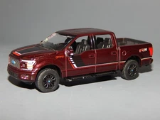 2021 Ford F150 XLT Crew Cab RR Dark Red Stripes 1/64 Diorama Replica Loose MINT