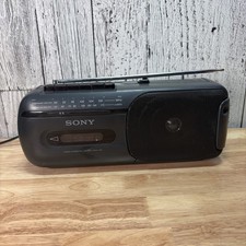 Sony Portable Radio Cassette Recorder Boombox CFM-155 Am/Fm Tuner Works 