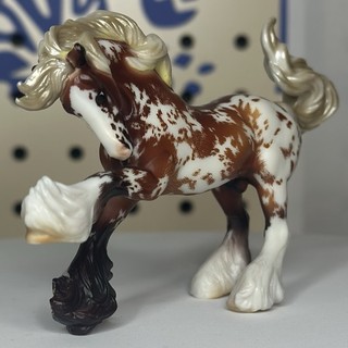 OOAK Custom Etched Sabino Breyer Vanner Stablemate (READ DESCRIPTION!)