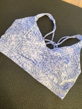 NWOT Athleta Lavender Blue Printed Solace Bra A-D Small No Tegs