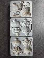 Lote de 3 caras molde Mattel Thingmaker Creepy Crawlers 1965 "Te amo" "vacías"