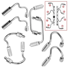 SS Fuel Injector Line Set Cylinders 1-8 For 2004-2005 6.6L LLY Duramax Diesel