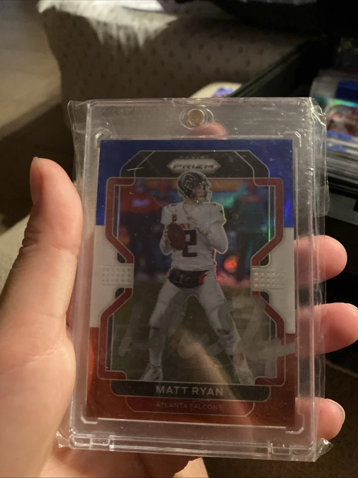 2021 Matt Ryan Prizm Red White Blue Silver IP Signed Auto Falcons Atlanta - Image 2 of 3