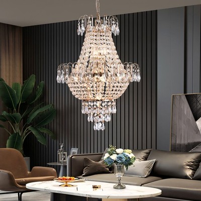 K9 Crystal Chandelier Luxury Gold Large Modern Ceiling Pendant Light Fixtures