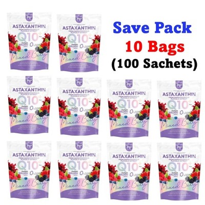 10x JOJI Astaxanthin Q10 Plus Collagen Mixed Berry Flavor Powder Secret Young