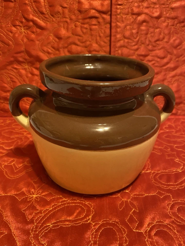 Vintage McCoy Bean Pot Brown Pottery Jug Rustic Stoneware USA Farmhouse Crock - Image 4 of 4