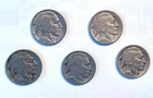 Buffalo Nickel Lot 1919, '24, '25, '26, & '37 (G - VG) Circulated