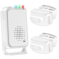 Long Range Wireless Driveway Alarm Outdoor Weather Resistant Motion Sensor White