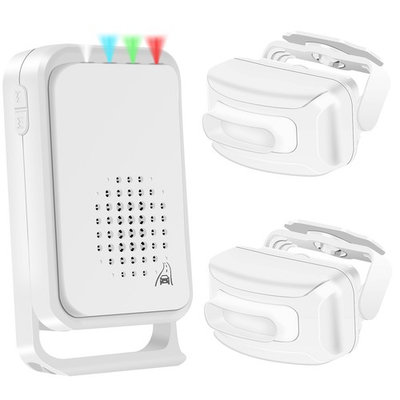 #ad #ad Long Range Wireless Driveway Alarm Outdoor Weather Resistant Motion Sensor White $35.98