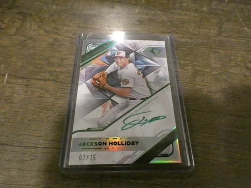 2025 Topps Diamond Icons Jackson Holliday Green Auto Card /15 Baltimore Orioles