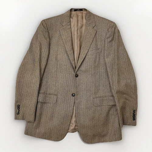 Blazer sportivo Valentino marrone spina di pesce lana tweed cappotto 40R Made in Italy