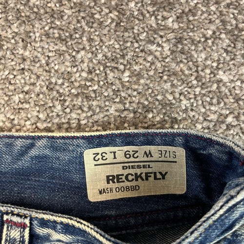 Diesel Womens Jeans Slim Straight Low Rise Blue Denim Y2K VTG Reckfly W29 L29 - Picture 12 of 15