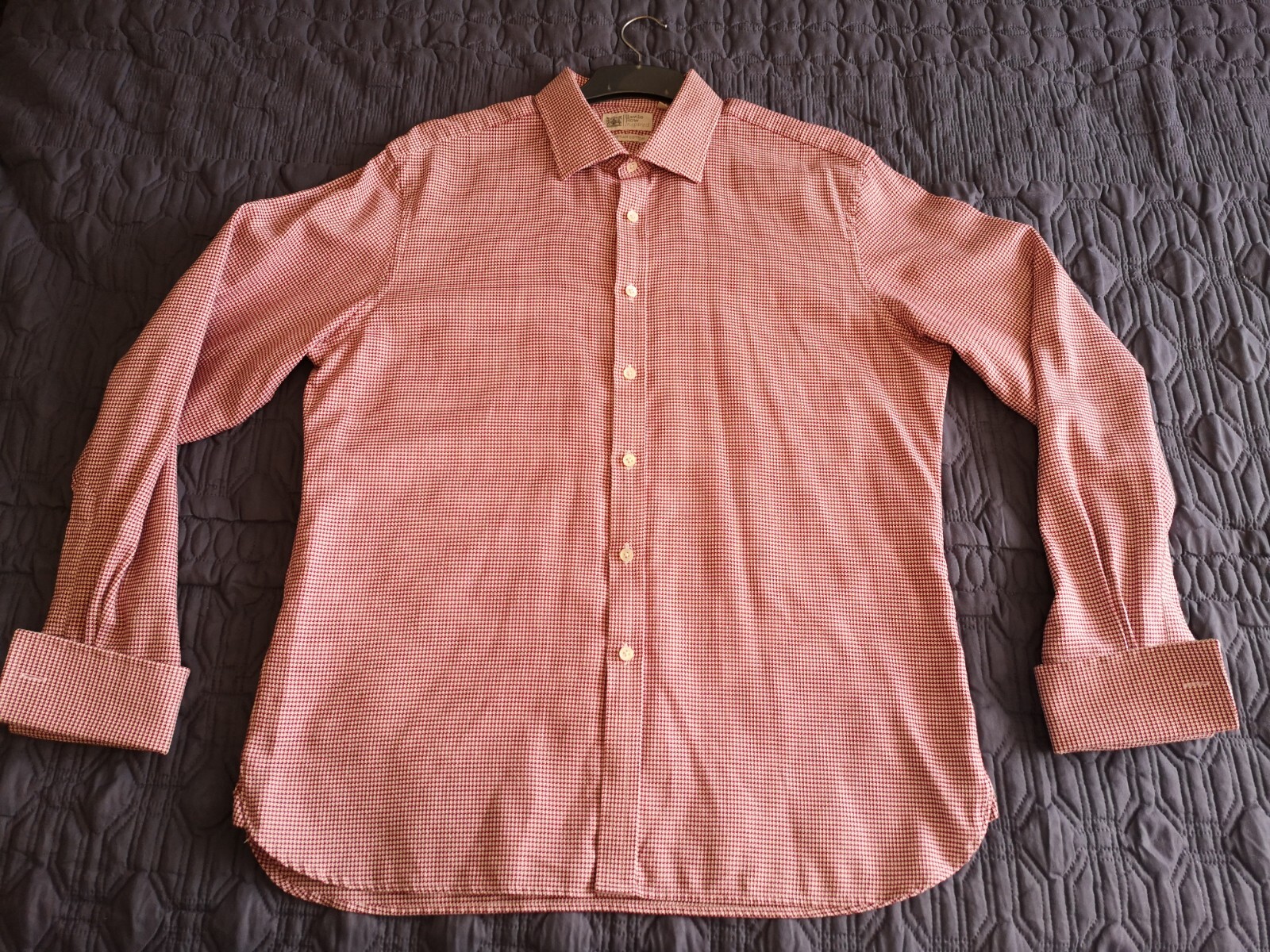 FILA Camicia manica lunga uomo M&S Savile Row Inspired 17 5 18 cotone egiziano gemello