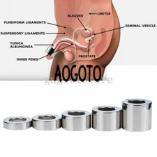 Male Stainless Steel Ball Stretcher Heavy Magnetic Scrotum Pendant Rings