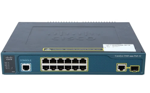 CISCO - WS-C3560-12PC-S - Catalyst 3560 Compact 12 10/100 PoE + 1 T/SFP; IP Base