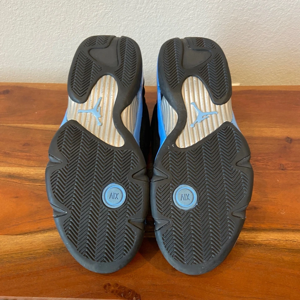 Talla 10.5 - Air Jordan 14 XIV Retro Negro Azul Universitario UNC 311832-041 con Caja Foto 4 de 4