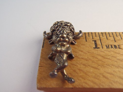 925 Solid Sterling 3D Buffalo Man Pendant 1 1/4" Long - Picture 6 of 15