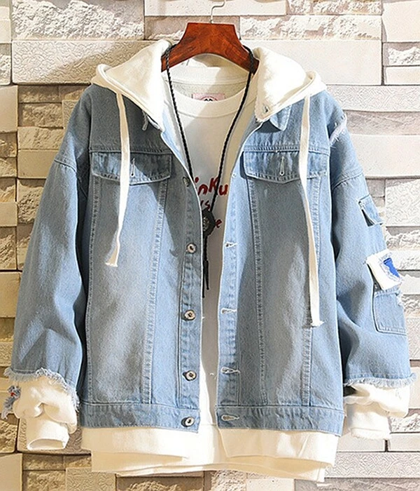 My Hero Academia Denim Jacket Bakugou Katsuki Cosplay Hoodie Sweatshirt Unisex Foto 2 de 4