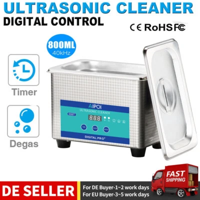 Ultraschallreinigungsgerät Ultraschallgeräte Ultraschallreiniger 800ML mit Korb