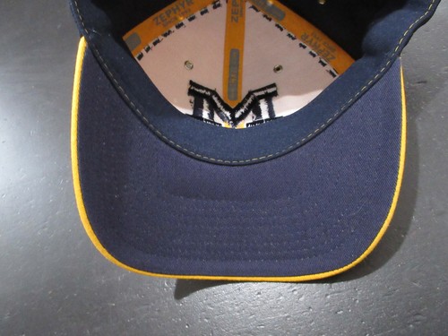 Michigan Wolverines Hat Cap Fitted Adult Small Yellow Blue Football Zephyr Mens - Picture 7 of 8