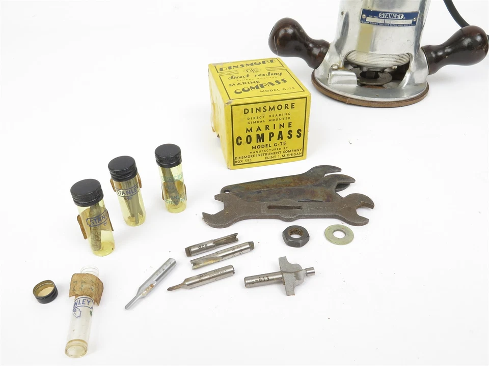 Router Stanley de colección tipo 8 modelo A 3,8 amperios con base Stanley tipo GA-39 A Foto 3 de 4