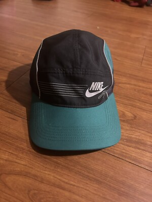 Nike panel AW84 DRI-FIT AEROBILL Hat Cap Black Green Strap