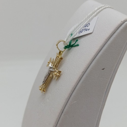 KREUZ ANHÄNGER - HEILIGES KREUZ IN 18KT GELB- UND WEISSGOLD 1,25 GRAMM (7840) - Bild 6 von 9