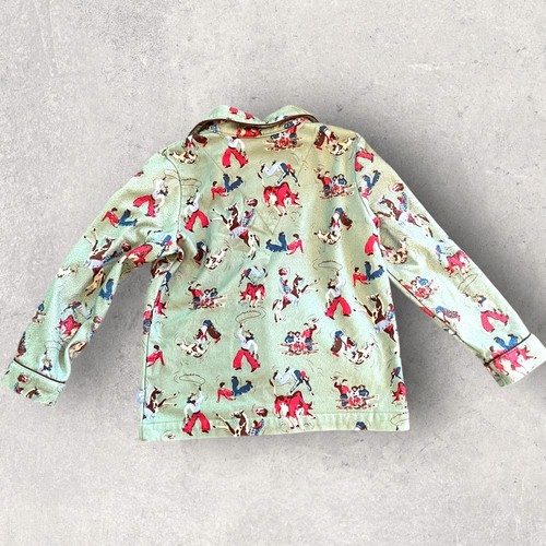 Nick & Nora 5T Flannel Boys Western Rodeo 2 Piece Pajamas Set Cowboy Pants Shirt - Picture 8 of 18
