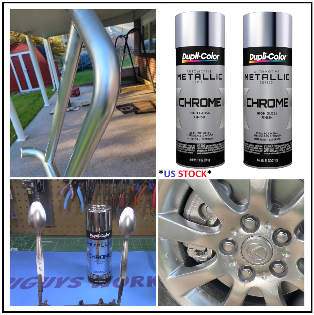 Duplicolor Paint Metallic Smooth Chrome Spray Paint Wheels Metal