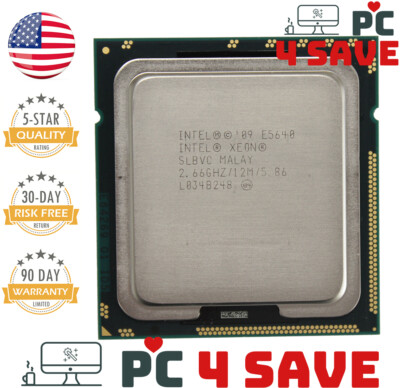 Intel Xeon E5640 SLBVC 2.66GHz 12MB Quad-Core LGA-1366 Server CPU Processor 80W