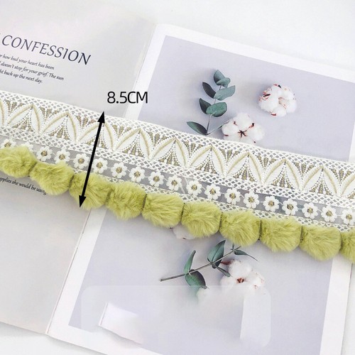 Faux Fur Edging Pom Pom Trim Lace Handmade Craft Curtain Decor Sewing Ribbon DIY - Picture 12 of 13