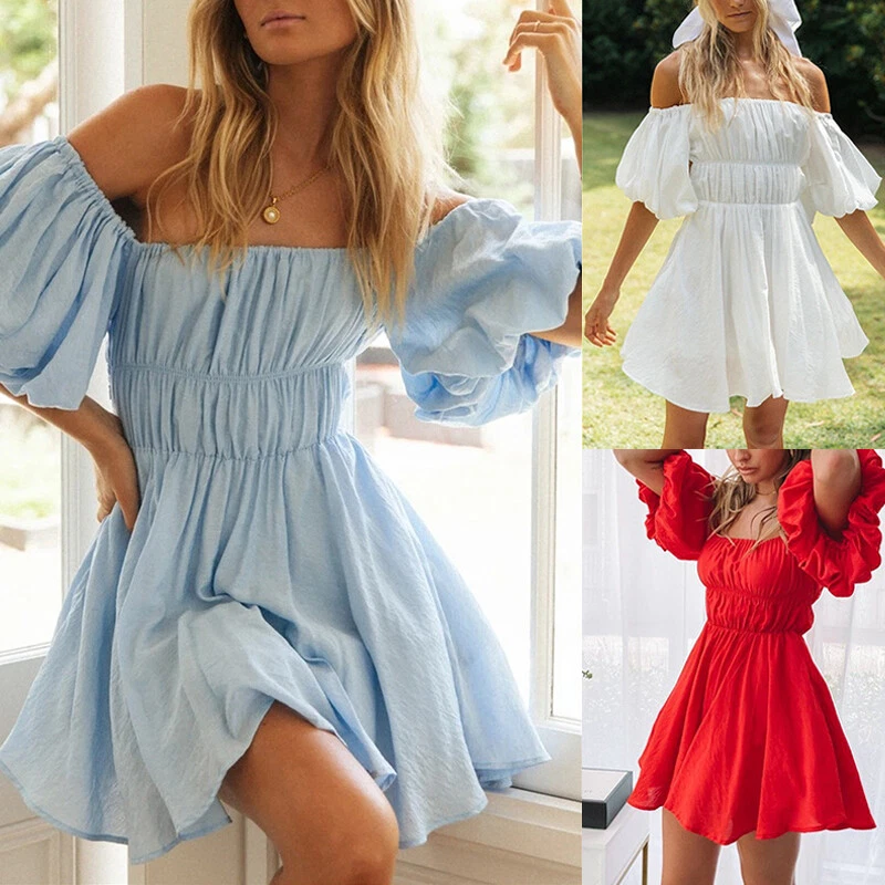 Short sleeve off the hotsell shoulder dress