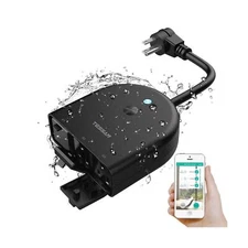 Outdoor Smart Plug, TESSAN WiFi Smart Outlet Switch with 3 Individual Sockets...