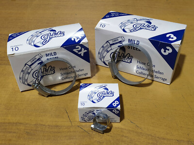 Original Jubilee verzinkte Baustahl Schlauchschellen / Schellen Original Schneckenantrieb 