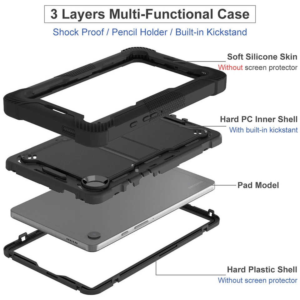 Funda protectora resistente a prueba de golpes para tablet Samsung Galaxy Tab A9+ A9 A8 Foto 2 de 4